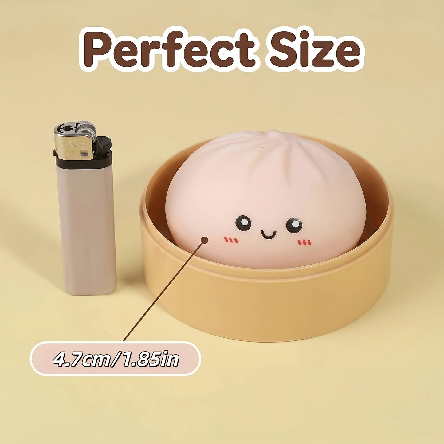Novelty Items & Bachelorette Party Favors, Soft Steamed Bun Toys with Cute Facial Expressions, Stress Relief Gifts Cute Squishy Squeeze Desk Decor for Anxiety Relief Fluffy Slow Rebound Squishies Pocket Stress Helper